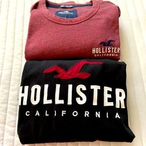 Hollister two Men/Teen long sleeve graphic shirts